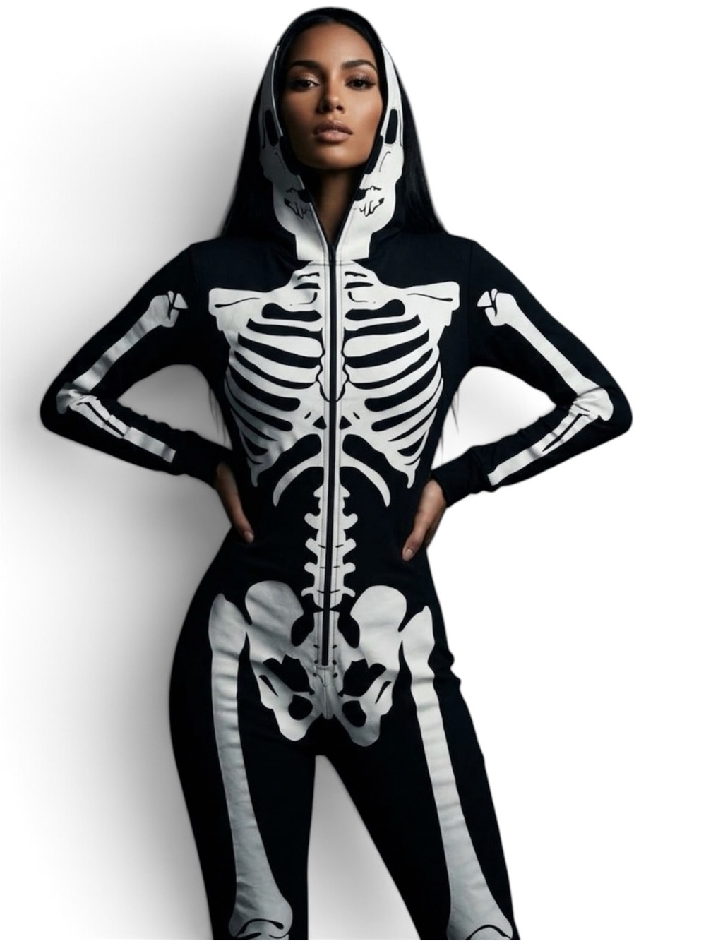 NWT Tipsy Elves Skeleton Jumpsuit Costume Unisex Onesie XS